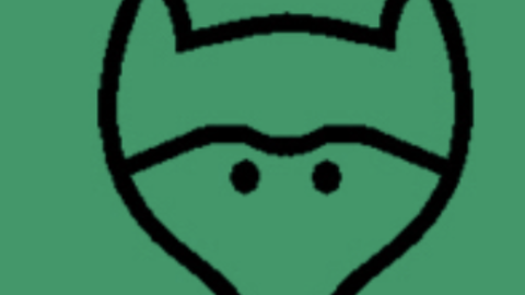 FOCS Logo - A stylized, hand-drawn fox face on a green background
